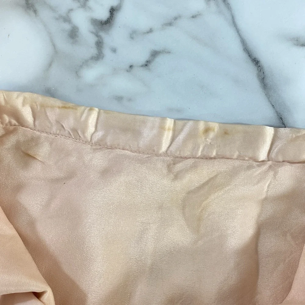 Vintage 60s The JS Hudson Co Zip up‎ Silk Swaddle Blanket Set Baby Pink Ruffle